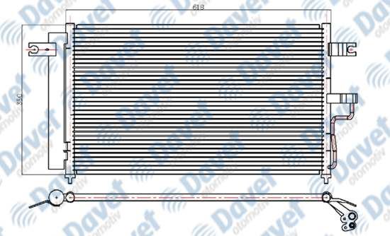 ORIS CHY800016 Klima Radyatoru Kondenser Brazing Accent Admire 1.5 Crdi 03-06 615×352x16  At/Mt Sanzuman